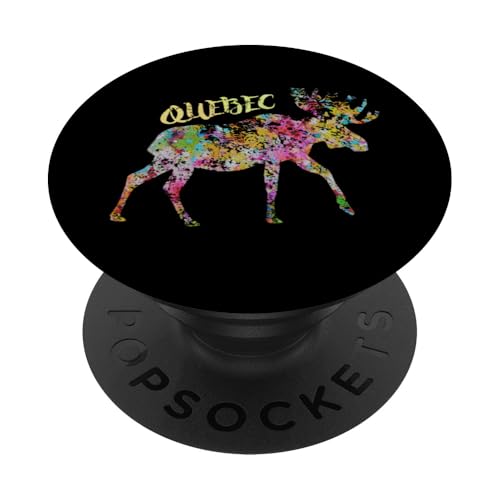 Quebec Elch Grafik | Québec Deutschland PopSockets Klebender PopGrip von Canadian Classic Designs
