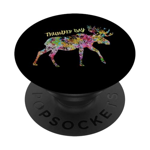 Thunder Bay Elch Grafik | Thunder Bay Ontario Kanada PopSockets Klebender PopGrip Thunder Bay Elch Grafik | Thunder Bay Ontario Kanada PopSockets Klebender PopGrip von Canadian Classic Designs