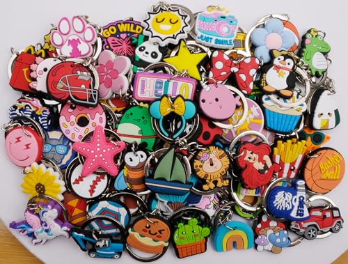 100 Stück sortierte einzigartige Schlüsselanhänger, die sich nicht wiederholen, niedliche Designs für Klassenzimmerpreise, Urlaubsgeschenke und Partygeschenke 100 Stück sortierte einzigartige Schlüsselanhänger, die sich nicht wiederholen, niedliche Designs für Klassenzimmerpreise, Urlaubsgeschenke und Partygeschenke von Canberly