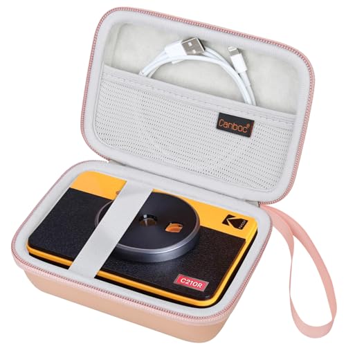 Canboc Tragetasche für Kodak Mini 2 Retro 4PASS Portable Photo Printer/Kodak Mini Shot 2 Retro 4PASS 2-in-1 Instant Digital Camera, Mesh Tasche passt Fotopapier und Kabel, Roségold von Canboc