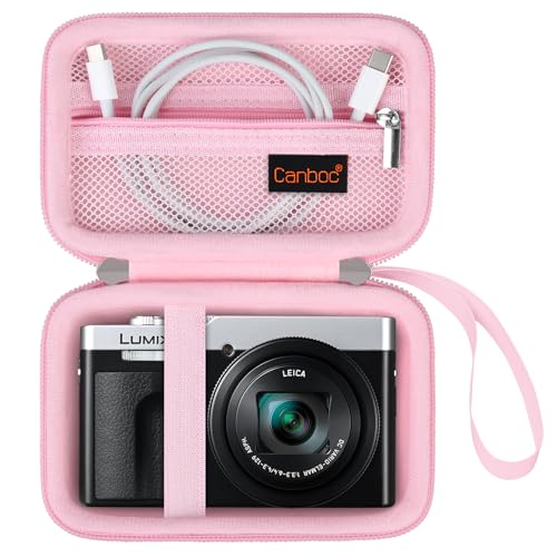 Canboc Tragetasche für Panasonic LUMIX DC-TZ99E/LX10/ZS80/ZS100/ZS70/ZS200/ZS60 4K Digitalkamera, Point and Shoot Kameratasche, Reißverschluss Mesh Tasche passt USB Kabel, Batterien, Rosa Canboc Tragetasche für Panasonic LUMIX DC-TZ99E/LX10/ZS80/ZS100/ZS70/ZS200/ZS60 4K Digitalkamera, Point and Shoot Kameratasche, Reißverschluss Mesh Tasche passt USB Kabel, Batterien, Rosa von Canboc