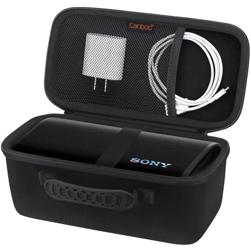Canboc Tragetasche für Sony ULT Field 3 kabelloser tragbarer Bluetooth-Lautsprecher, Netztasche für USB-Kabel oder anderes Zubehör, Schwarz Canboc Tragetasche für Sony ULT Field 3 kabelloser tragbarer Bluetooth-Lautsprecher, Netztasche für USB-Kabel oder anderes Zubehör, Schwarz von Canboc