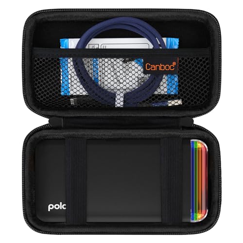 Canboc Tragetasche kompatibel mit Polaroid Hi-Print 2. Generation, Bluetooth-verbunden, 2 x 3 Taschen, Foto-Farbstoff-Sub-Drucker, Netztasche für Kabel, Papier, Schwarz (nur Hülle) von Canboc