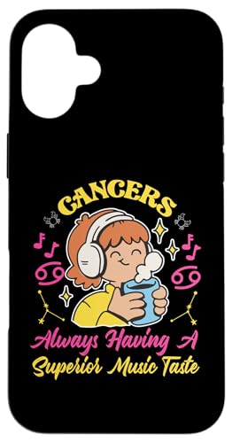 Krebs-Sternzeichen: Always Having A Superior Music Taste Hülle für iPhone 16 Plus Krebs-Sternzeichen: Always Having A Superior Music Taste Hülle für iPhone 16 Plus von Cancer Zodiac Sign Designs For Women