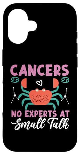 Krebs-Sternzeichen: Krebs – keine Experten bei Small Talk Hülle für iPhone 16 Krebs-Sternzeichen: Krebs – keine Experten bei Small Talk Hülle für iPhone 16 von Cancer Zodiac Sign Designs For Women