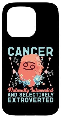 Krebs-Sternzeichen: natürlich eingeführt, selektiv extrovertiert Hülle für iPhone 15 Pro von Cancer Zodiac Sign Designs For Women