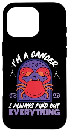 Sternzeichen Krebs: Ich bin ein Krebs - Ich finde immer alles heraus Hülle für iPhone 16 Pro Sternzeichen Krebs: Ich bin ein Krebs - Ich finde immer alles heraus Hülle für iPhone 16 Pro von Cancer Zodiac Sign Designs For Women