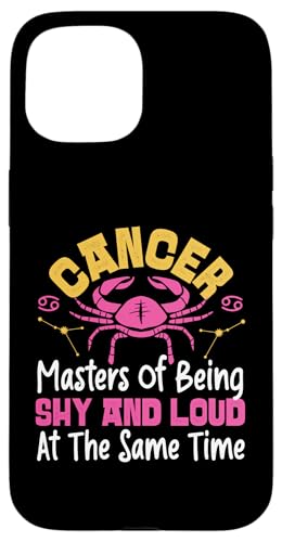 Sternzeichen Krebs: Meister darin, schüchtern und laut zu sein Hülle für iPhone 15 Sternzeichen Krebs: Meister darin, schüchtern und laut zu sein Hülle für iPhone 15 von Cancer Zodiac Sign Designs For Women