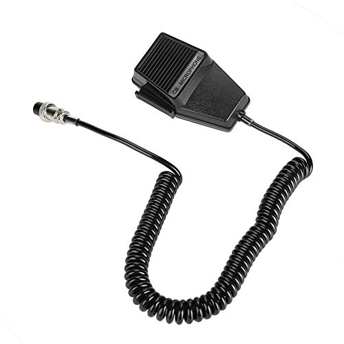 4-Polig CB-Mikrofon Walkie Talkie, Mini Mikrofon Handmikrofon CB Funk Lautsprecher Tragbare Mikrofon-Und Lautsprecher-System Mit 60cm Draht, Mikrofon Ständer Feste Clip Ist Um 360 Grad Drehbar von Candeon