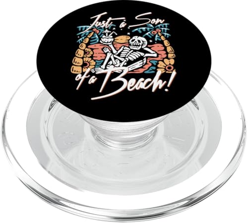 Entspannendes Skelett, nur ein Sohn eines Strandes PopSockets PopGrip für MagSafe von Candis Raechelle Designs