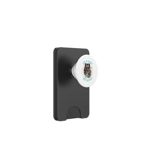 Life is Short Get Tattoos, Bär PopSockets PopWallet für MagSafe von Candis Raechelle Designs