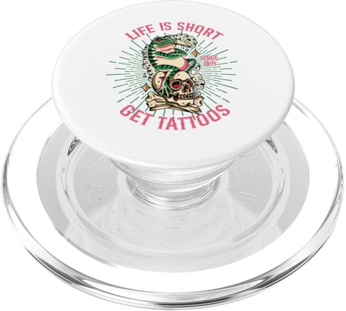 Life is Short Get Tattoos, Frosch PopSockets PopGrip für MagSafe von Candis Raechelle Designs