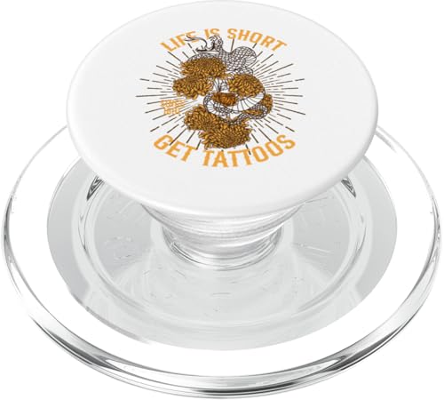 Life is Short Get Tattoos, Schlange PopSockets PopGrip für MagSafe von Candis Raechelle Designs