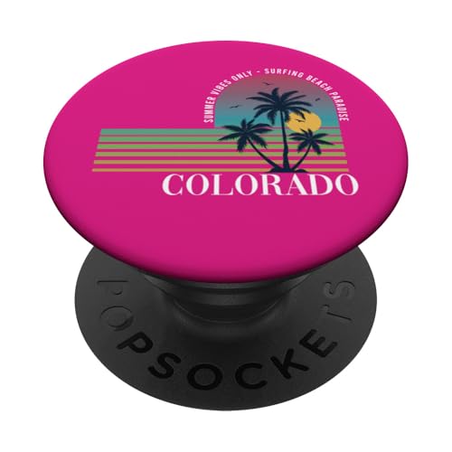 Retro Colorado Urlaub Sommer Strände PopSockets Klebender PopGrip von Candis Raechelle Designs