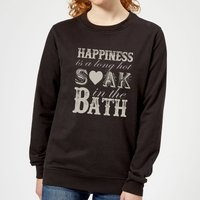Happiness Is A Long Hot Soak In The Bath Women's Sweatshirt - Black - 5XL von Candlelight