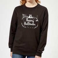 Happy Halloween Pumpkin Women's Sweatshirt - Black - 5XL von Candlelight
