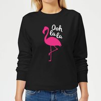 Ooh La La Flamingo Women's Sweatshirt - Black - 5XL von Candlelight