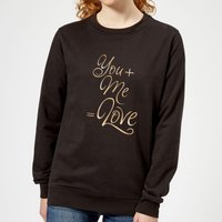 You + Me = Love Women's Sweatshirt - Black - 5XL von Candlelight