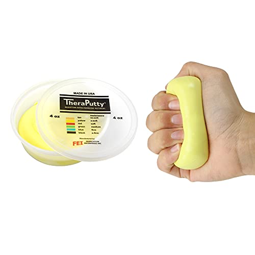 CanDo Antimikrobielle Theraputty - Therapie-Knetmasse - 113 g - Gelb (sehr leicht) von Cando