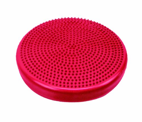 CanDo Balancekissen mit Noppenseite, Sitzkissen, aufpumpbar, Balance Disc, 35 cm Durchmesser, rot von Cando