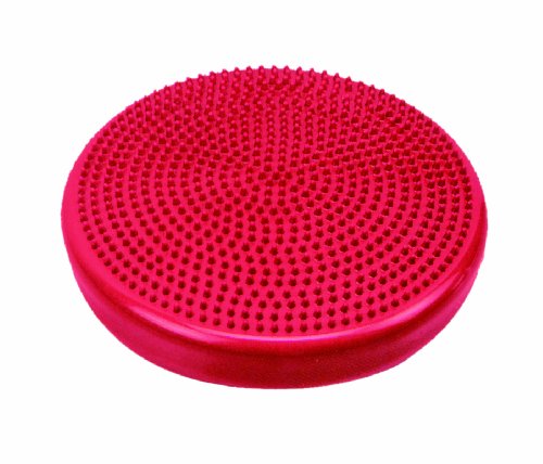 CanDo Balancekissen mit Noppenseite, Sitzkissen, aufpumpbar, Balance Disc, 35 cm Durchmesser, rot von Cando