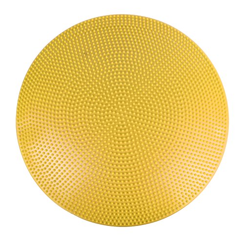 CanDo Balancekissen mit Noppenseite, Sitzkissen, aufpumpbar, Cando Balance Disc, 60 cm Durchmesser, gelb, 30-1868Y von Cando
