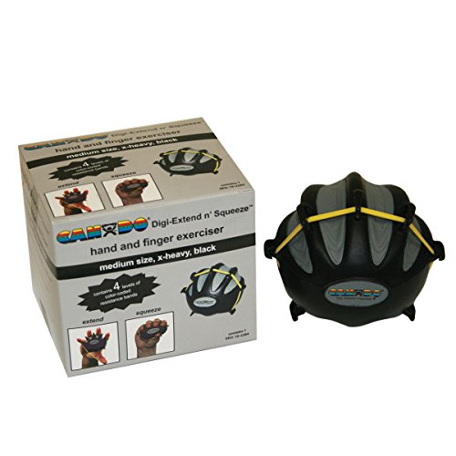 CanDo Handtrainer, Fingertrainer Digi-Extend n´Squeeze®, schwarz (sehr schwer) von Cando