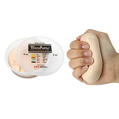 CanDo TheraPutty Antimikrobiell - Therapie-Knetmasse - 170 g - Beige (extra leicht) von Cando