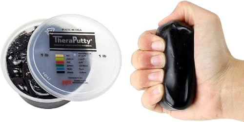 CanDo TheraPutty - Therapie-Knetmasse - 450 g - schwarz (sehr schwer) von Cando