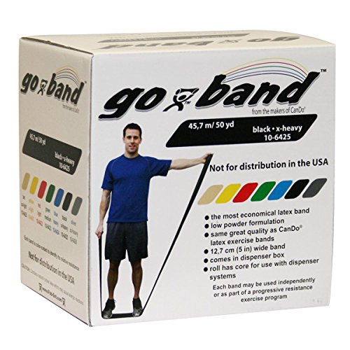 CanDo Trainingsband / Gymnastikband, Länge 45 m, Go-Band, schwarz (sehr schwer) von Cando