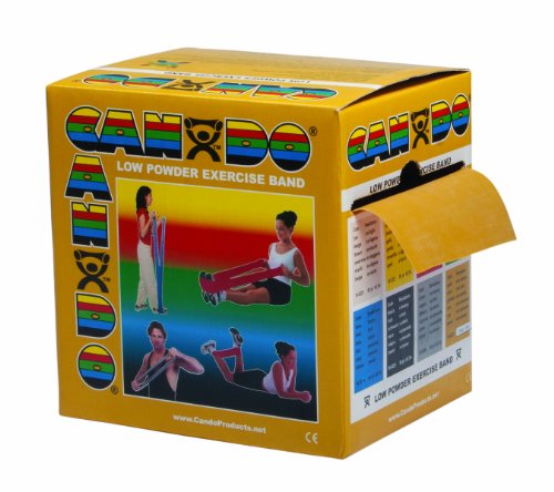 CanDo Trainingsband / Gymnastikband, Länge 45 m, Übungsband - gold (ultra schwer) von Cando