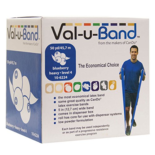 CanDo Trainingsband / Gymnastikband, Länge 45 m, Val-u-Band® - blaubeere (medium) von Cando