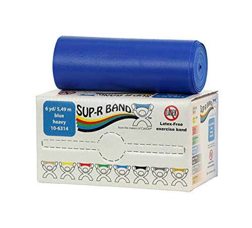 CanDo Trainingsband / Gymnastikband, Länge 5,5 m, Sup-R Band® - latexfrei, blau (schwer) von Cando
