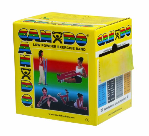 CanDo Trainingsband / Gymnastikband - Spenderbox, Länge 45 m - gelb (sehr leicht) von Cando