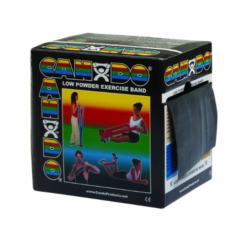 CanDo Trainingsband / Gymnastikband - Spenderbox, Länge 45 m - schwarz (sehr schwer) von Cando