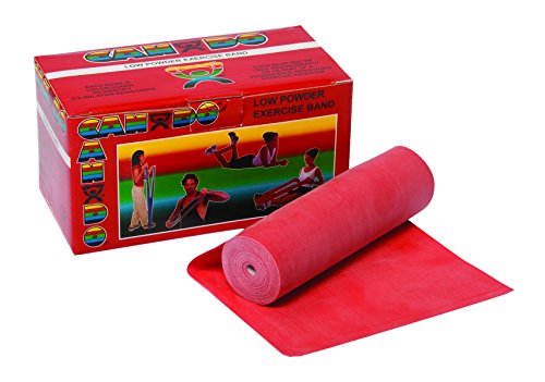 CanDo Trainingsband / Gymnastikband - Spenderbox - Länge 5,5 m - rot (leicht) von Cando