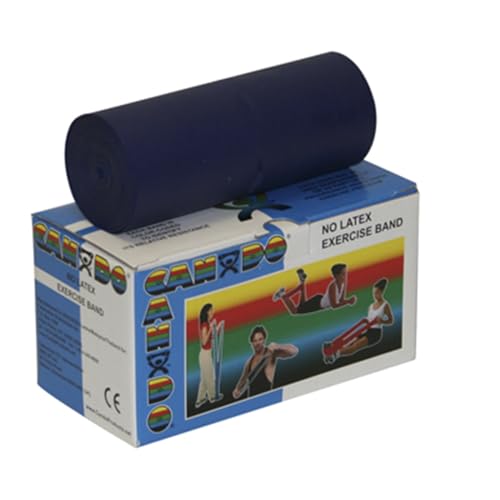 CanDo Trainingsband LATEXFREI / Gymnastikband, Länge 5,5 m - blau (schwer) von Cando