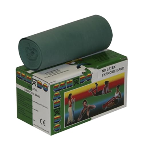 CanDo Trainingsband LATEXFREI / Gymnastikband, Länge 5,5 m - grün (mittel) von Cando