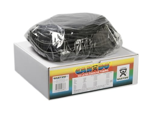 CanDo Power Tube LATEXFREE - Fitness Tube,Widerstandstrainer für Funktionales Training - Länge 30,5 m - schwarz (sehr schwer) von Cando