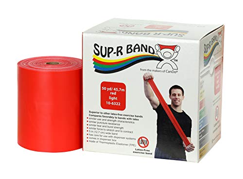 Trainingsband / Gymnastikband, Länge 45,7 m, Sup-R Band® - latexfrei, rot (leicht) von Cando