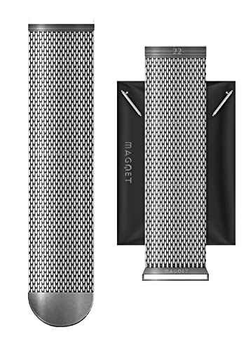 Armband 22mm Silver Kompatibel mit Samsung Galaxy Watch 46mm / Galaxy Watch 3 45mm, Metall Armband für Samsung Gear S3 Frontier/Gear S3 Classic von Candore