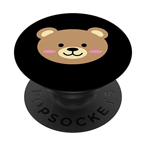 Brown Bear Kawaii Süßer Teddy PopSockets mit austauschbarem PopGrip von Candy Moon Design