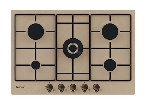 Candy Classic Gaskochfeld mit 5 Brennern, Edelstahl, Brenner mit doppelter Krone und emailliertem Grillrost, spülmaschinenfest, 74,5 x 51 x 3,5 cm, Hafenfarbe - CHW7AV4WGT Candy Classic Gaskochfeld mit 5 Brennern, Edelstahl, Brenner mit doppelter Krone und emailliertem Grillrost, spülmaschinenfest, 74,5 x 51 x 3,5 cm, Hafenfarbe - CHW7AV4WGT von Candy