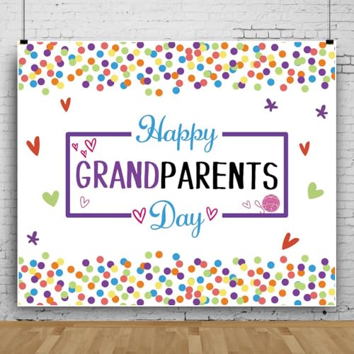 Canessioa Fotohintergrund "Happy Grandparents Day", Banner, Liebesgeschenke für Oma, Opa, Party, buntes Herz, Wanddekoration, Fotoautomaten, Studio-Requisite, Vinyl, 3 x 2,4 m Canessioa Fotohintergrund "Happy Grandparents Day", Banner, Liebesgeschenke für Oma, Opa, Party, buntes Herz, Wanddekoration, Fotoautomaten, Studio-Requisite, Vinyl, 3 x 2,4 m von Canessioa