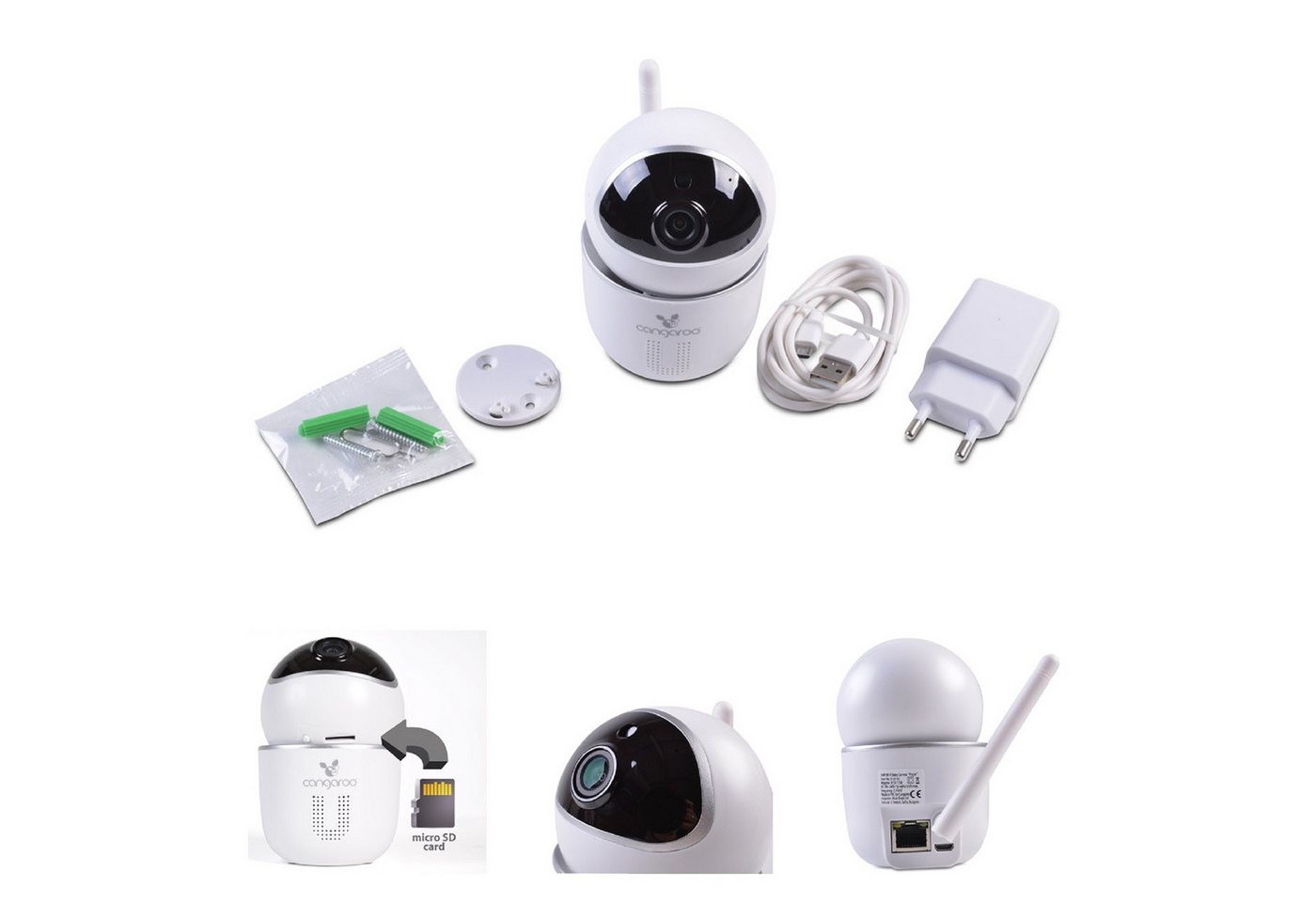 Cangaroo Video-Babyphone Babyphone Hype, Wi-Fi/Lan, Kamera, 360° Drehung, LED-Infrarot Nachsicht Cangaroo Video-Babyphone Babyphone Hype, Wi-Fi/Lan, Kamera, 360° Drehung, LED-Infrarot Nachsicht von Cangaroo