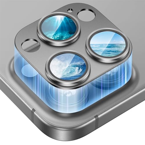 Canlaten·U für iPhone 15 Pro Kameraschutz/iPhone 15 Pro Max Kameraschutz,Kamera Schutzglas, 9H Härte Kratzfest Blasenfrei, HD Gehärtetes Metallglas Kamera Schutzfolie-Grau Canlaten·U für iPhone 15 Pro Kameraschutz/iPhone 15 Pro Max Kameraschutz,Kamera Schutzglas, 9H Härte Kratzfest Blasenfrei, HD Gehärtetes Metallglas Kamera Schutzfolie-Grau von Canlaten·U