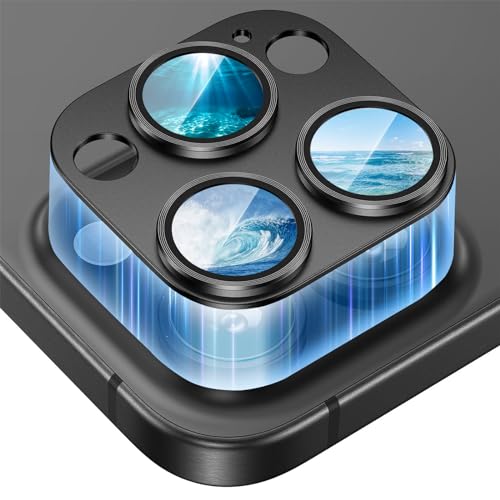 Canlaten·U für iPhone 15 Pro Kameraschutz/iPhone 15 Pro Max Kameraschutz,Kamera Schutzglas, 9H Härte Kratzfest Blasenfrei, HD Gehärtetes Metallglas Kamera Schutzfolie-Schwarz Canlaten·U für iPhone 15 Pro Kameraschutz/iPhone 15 Pro Max Kameraschutz,Kamera Schutzglas, 9H Härte Kratzfest Blasenfrei, HD Gehärtetes Metallglas Kamera Schutzfolie-Schwarz von Canlaten·U