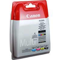 4 Canon Tinten 2103C004  CLI-581 BK C M Y  4-farbig von Canon