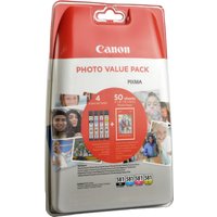 4 Canon Tinten 2106C005  CLI-581 BK C M Y + Fotopapier  4-farbig von Canon