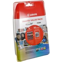 4 Canon Tinten 4540B017  CLI-526 BK C M Y  4-farbig  +  50 Blatt 10x15 von Canon